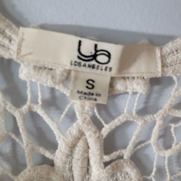 Ya Los Angeles Yellow Bohemian Crochet Tank Size Small - Picture 3 of 3